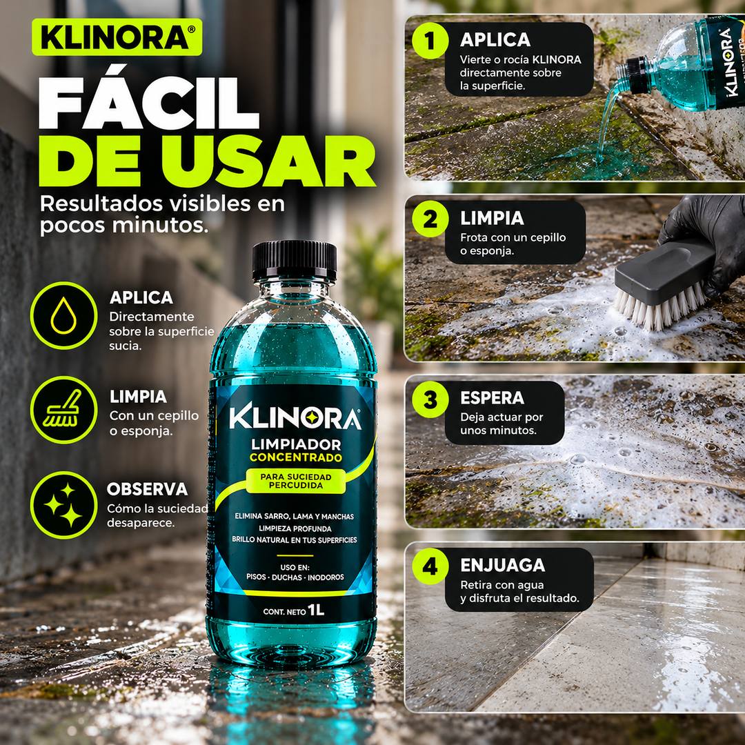 Fácil de usar: aplica, limpia, espera y enjuaga