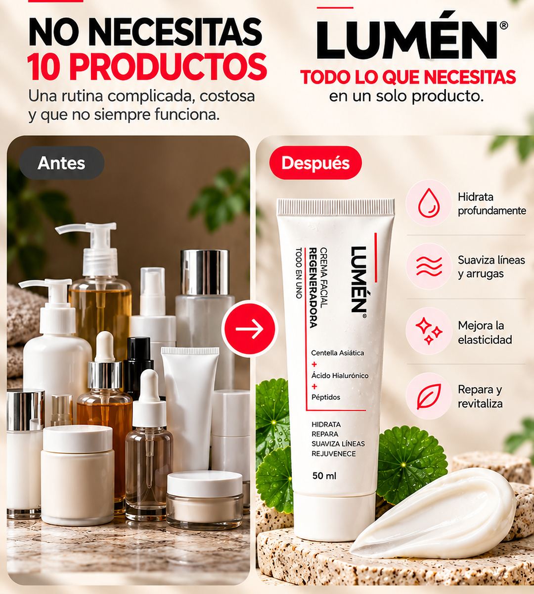 No necesitas 10 productos: LUMÉN reúne lo esencial en uno